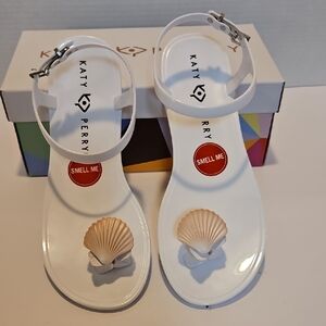 Katy Perry Collections White Sandals with Chic Design